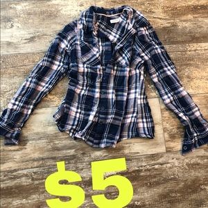 Plaid flannel shirt